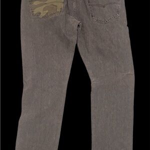 Levi's Men's Gray Straight Pants with Camo Accent